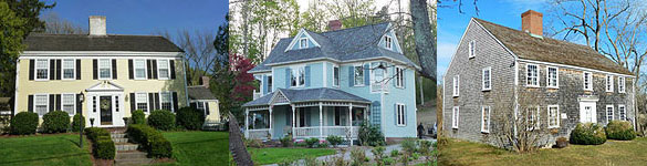 Collage of historical homes