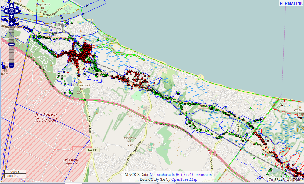 Sandwich Historic Districts Map